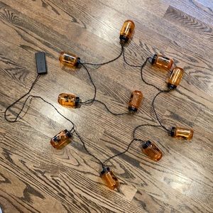 Halloween Mason Jar Pumpkin String Lights